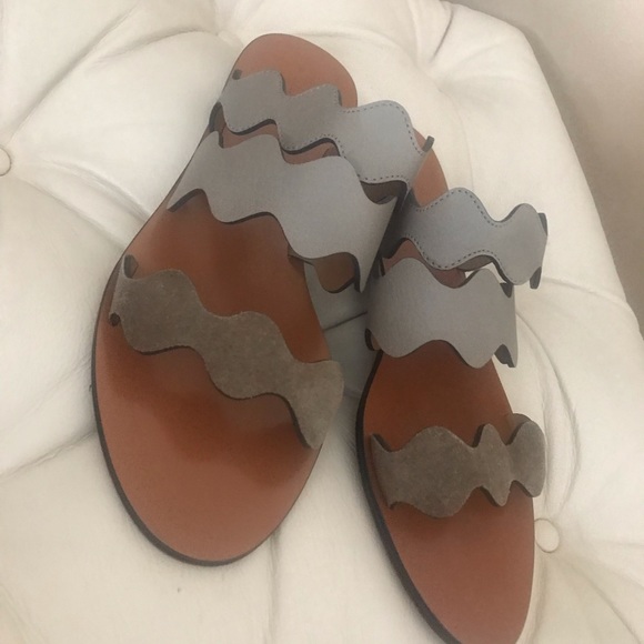 Chloé sandals in a beautiful Olive green/grey - Picture 3 of 5